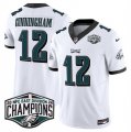 Cheap Men's Philadelphia Eagles #12 Randall Cunningham White 2024 NFC East Champions F.U.S.E. Vapor Untouchable Limited Stitched Football Jersey