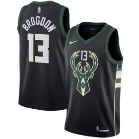 Cheap Youth Milwaukee Bucks #13 Malcolm Brogdon Black Basketball Swingman Statement Edition Jersey