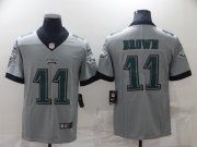 Wholesale Cheap Men's Philadelphia Eagles #11 A. J. Brown Gray Vapor Untouchable Limited Stitched Jersey