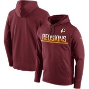 Wholesale Cheap Men's Washington Redskins Nike Burgundy Sideline Circuit Pullover Performance Hoodie