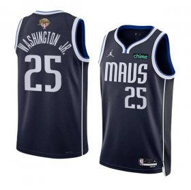 Cheap Men\'s Dallas Mavericks #25 P.J. Washington Jr. Navy 2024 Finals Statement Edition Stitched Basketball Jersey