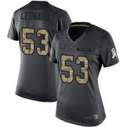 Wholesale Cheap Nike Colts #53 Darius Leonard Black Women's Stitched NFL Limited 2016 Salute to Service Jersey