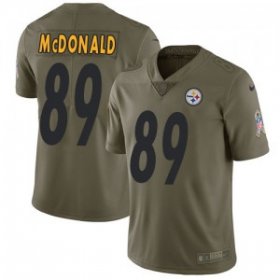 Wholesale Cheap Men\'s Nike Pittsburgh Steelers #89 Vance McDonald Limited Olive 2017 Salute to Service NFL Jersey