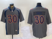 Cheap Men's Denver Broncos #30 Terrell Davis Grey 2019 Inverted Legend Stitched Nike Limited Jersey