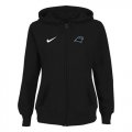 Wholesale Cheap Women's Carolina Panthers Stadium Rally Full Zip Hoodie Black