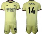 Wholesale Cheap Men 2021-2022 Club Arsenal away yellow 14 Soccer Jersey