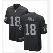 Cheap Men's Las Vegas Raiders #18 Jones Black 2024 Draft F.U.S.E. Vapor Football Stitched Jersey