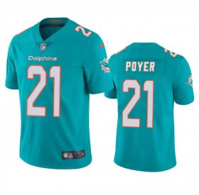 Cheap Men\'s Miami Dolphins #21 Jordan Poyer Aqua Vapor Limited Football Stitched Jersey