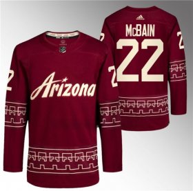 Cheap Men\'s Arizona Coyotes #22 Jack McBain Garnet Alternate Pro Jersey