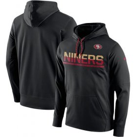 Wholesale Cheap Men\'s San Francisco 49ers Nike Black Sideline Circuit Pullover Performance Hoodie