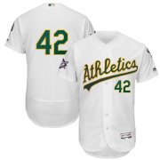 Wholesale Cheap Oakland Athletics #42 Majestic 2019 Jackie Robinson Day Flex Base Jersey White