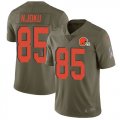 Wholesale Cheap Nike Browns #85 David Njoku Olive Men's Stitched NFL Limited 2017 Salute To Service Jersey