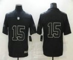 Wholesale Cheap Men's Kansas City Chiefs #15 Patrick Mahomes Black Commemorative Edition 2020 Vapor Untouchable Stitched NFL Nike Limited Jersey