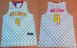 Wholesale Cheap Men's Atlanta Hawks #4 Paul Millsap Revolution 30 Swingman 2015-16 New White Jersey