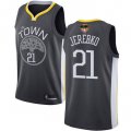 Wholesale Cheap Warriors #21 Jonas Jerebko Black 2019 Finals Bound Basketball Swingman Statement Edition Jersey