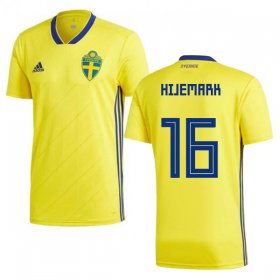 Wholesale Cheap Sweden #16 Hijemark Home Soccer Country Jersey