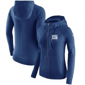 Wholesale Cheap New York Giants Nike Women\'s Gym Vintage Full-Zip Hoodie Royal