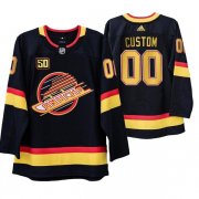 Wholesale Cheap Vancouver Canucks Custom Black 50th Anniversary Skate 2019-20 Jersey