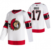 Wholesale Cheap Men's Ottawa Senators #17 Zack MacEwen White Stitched Jersey