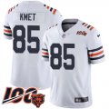 Wholesale Cheap Nike Bears #85 Cole Kmet White Alternate Men's Stitched NFL Vapor Untouchable Limited 100th Season Jersey