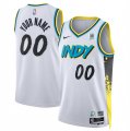 Cheap Men's Indiana Pacers Active Player Custom White 2024-25 City Edition Stitched Basketball Jersey