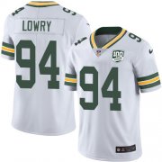 Wholesale Cheap Nike Packers #94 Dean Lowry White Men's 100th Season Stitched NFL Vapor Untouchable Limited Jersey