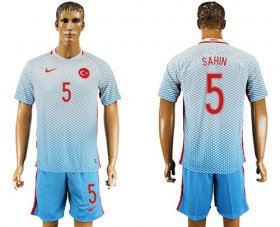 Wholesale Cheap Turkey #5 Sahin Away Soccer Country Jersey