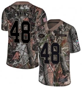 Wholesale Cheap Nike Jets #48 Jordan Jenkins Camo Men\'s Stitched NFL Limited Rush Realtree Jersey