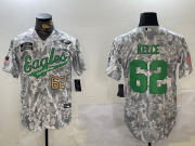 Cheap Men's Philadelphia Eagles #62 Jason Kelce Arctic Camo 2024 Salute to Service Stitched Baseball Jerseys