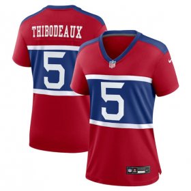 Wholesale Cheap Women\'s New York Giants #5 Kayvon Thibodeaux Century Red Alternate Vapor Limited Football Stitched Jersey