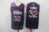 Wholesale Cheap Minnesota Timberwolves 32 Karl-Anthony Towns Nike Purple 2019 Swingman City Edition Jersey