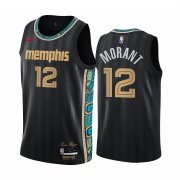 Wholesale Cheap Nike Grizzlies #12 Ja Morant Black NBA Swingman 2020-21 City Edition Jersey