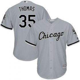 Wholesale Cheap White Sox #35 Frank Thomas Grey Road Cool Base Stitched Youth MLB Jersey