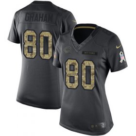 Wholesale Cheap Nike Bears #80 Jimmy Graham Black Women\'s Stitched NFL Limited 2016 Salute to Service Jersey