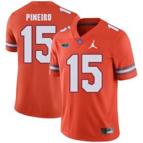 Wholesale Cheap Florida Gators 15 Eddy Pineiro Orange College Football Jersey