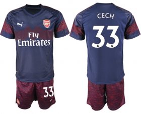 Wholesale Cheap Arsenal #33 Cech Away Soccer Club Jersey