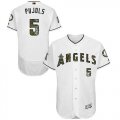 Wholesale Cheap Angels of Anaheim #5 Albert Pujols White Flexbase Authentic Collection Memorial Day Stitched MLB Jersey