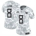 Cheap Women's Tennessee Titans #8 Will Levis 2024 F.U.S.E Arctic Camo Salute To Service Limited Stitched Football Jersey(Run Small)