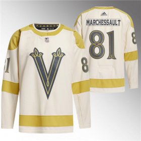 Cheap Men\'s Vegas Golden Knights #81 Jonathan Marchessault Cream 2024 Winter Classic Breakaway Stitched Jersey