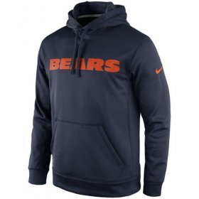 Wholesale Cheap Chicago Bears Nike KO Wordmark Performance Hoodie Navy Blue