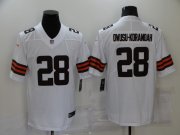 Wholesale Cheap Men's Cleveland Browns #28 Jeremiah Owusu Koramoah White 2020 NEW Vapor Untouchable Stitched NFL Nike Limited Jersey