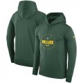 Wholesale Cheap Men's Green Bay Packers Nike Green Sideline Property Of Wordmark Logo Performance Pullover Hoodie