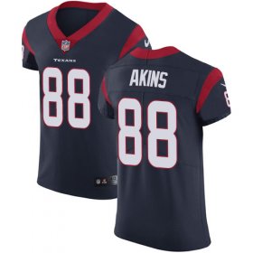 Wholesale Cheap Nike Texans #88 Jordan Akins Navy Blue Team Color Men\'s Stitched NFL Vapor Untouchable Elite Jersey