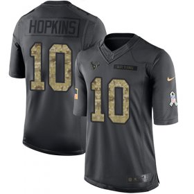 Wholesale Cheap Nike Texans #10 DeAndre Hopkins Black Men\'s Stitched NFL Limited 2016 Salute to Service Jersey