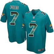 Wholesale Cheap Nike Jaguars #7 Nick Foles Teal Green Alternate Men's Stitched NFL Limited Strobe Jersey