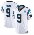 Cheap Men's Carolina Panthers #9 Bryce Young White 2024 30th Anniversary Patch F.U.S.E. Vapor Limited Stitched Football Jersey