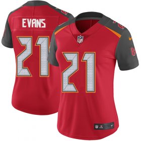 Wholesale Cheap Nike Buccaneers #21 Justin Evans Red Team Color Women\'s Stitched NFL Vapor Untouchable Limited Jersey