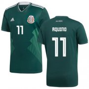 Wholesale Cheap Mexico #11 Aquino Green Home Soccer Country Jersey