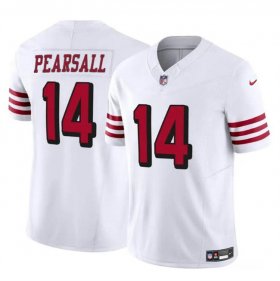 Cheap Men\'s San Francisco 49ers #14 Ricky Pearsall New White 2024 Draft F.U.S.E. Vapor Untouchable Limited Football Stitched Jersey