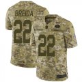 Wholesale Cheap Nike 49ers #22 Matt Breida Camo Men's Stitched NFL Limited 2018 Salute To Service Jersey